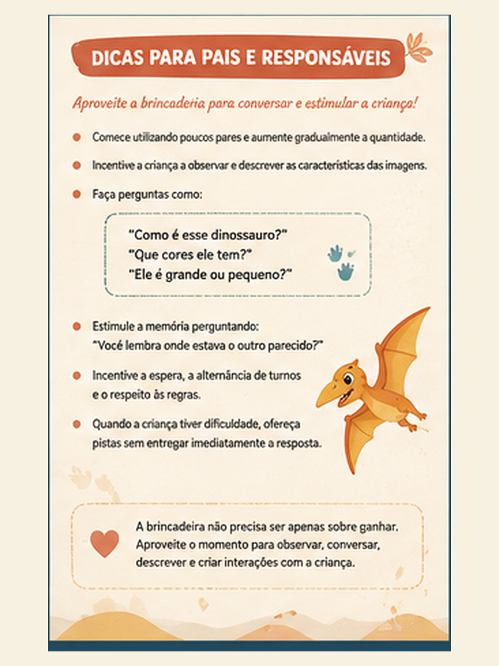 Jogo da Memória dos Dinossauros