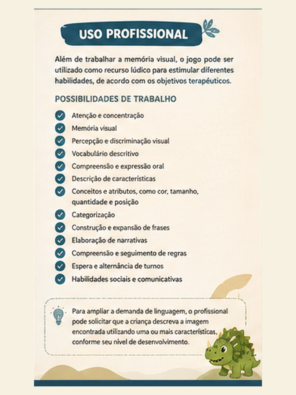 Jogo da Memória dos Dinossauros
