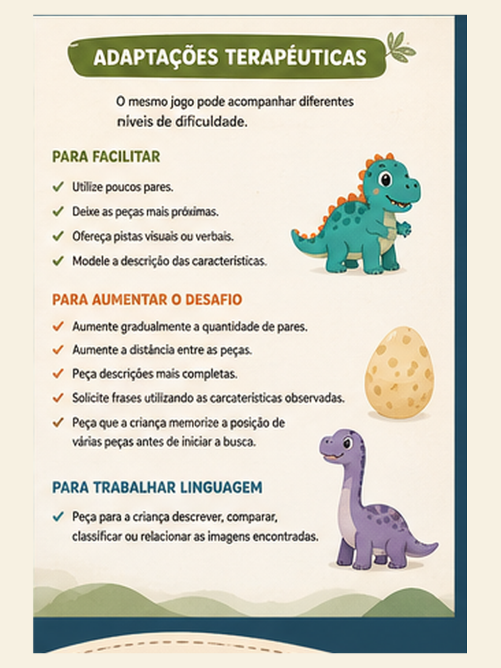 Jogo da Memória dos Dinossauros